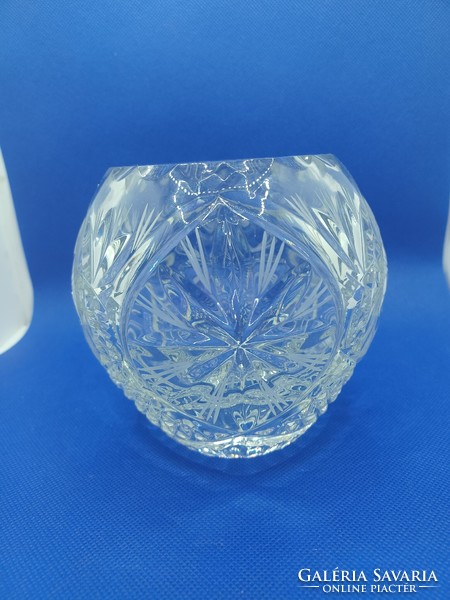 Spherical crystal vase