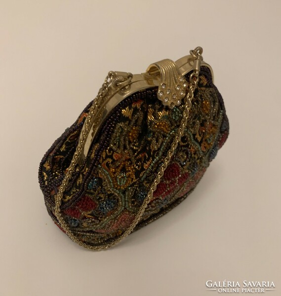 Beautiful beaded casual evening brocade clutch bag