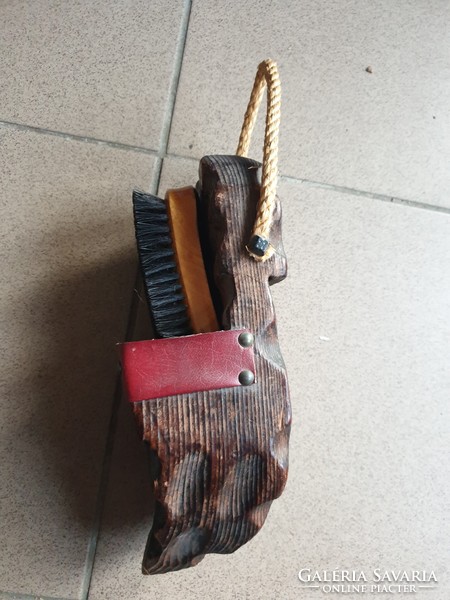 Antique clothes and shoes polishing brush holder for sale.