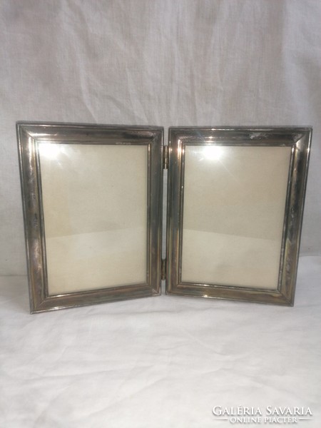 Double silver-plated picture frame