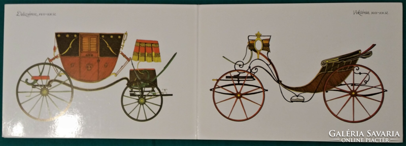 Magda Sulyok: old-fashioned carriages, with drawings by Tamás Mandel, 1983 pager > history of technology