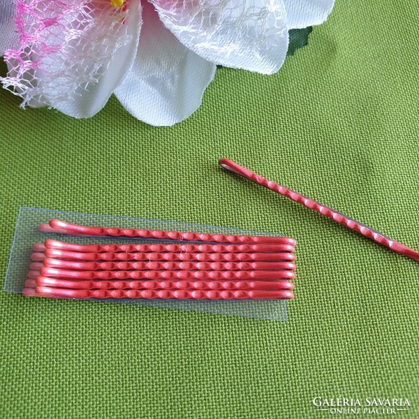 Had70-72 - peach, salmon, red wavy hair clip hairpin