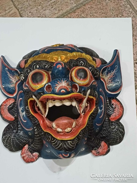 Old Indonesian wooden mask wall decoration