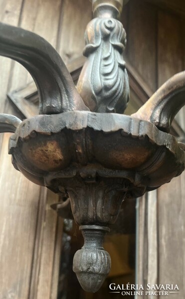 Bronzed cast iron chandelier