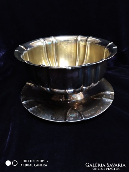 Silver-plated, plate Swedish, marked fine with gilt interior.