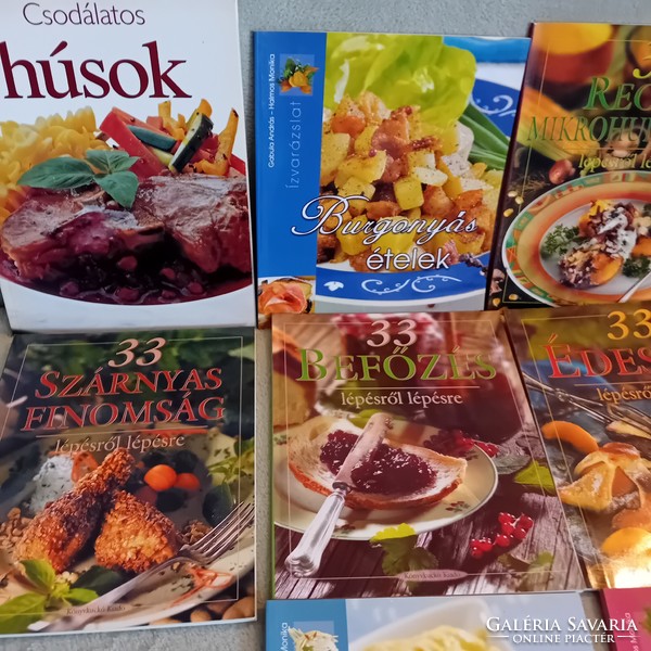 Szakácskönyvek 13 db sok színes képpel egyben eladó