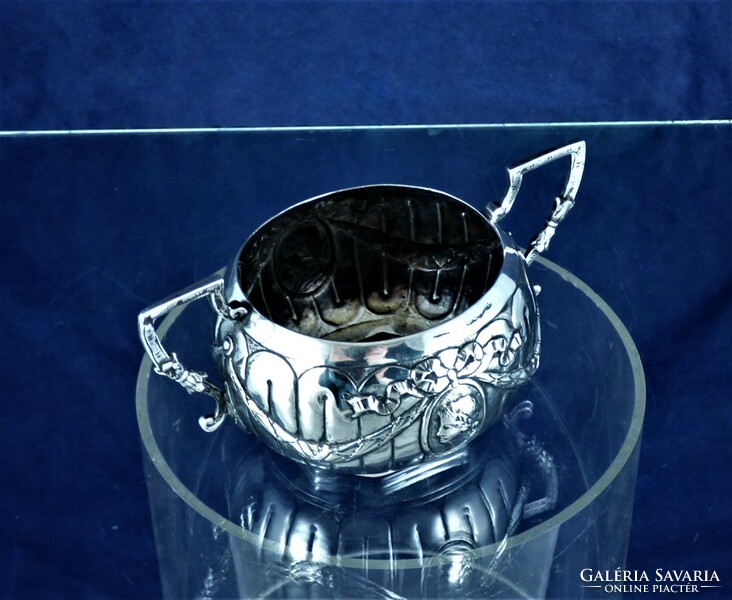 Special, antique silver sugar bowl, hanau, ca. 1870!!!