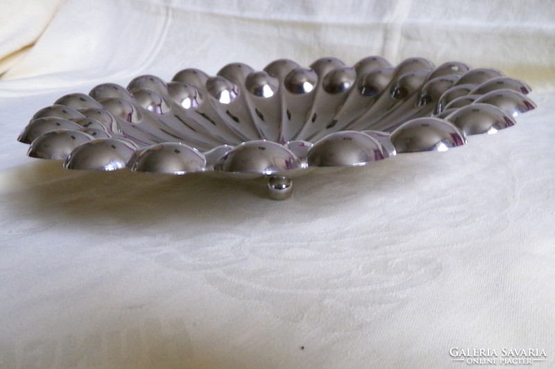 Centerpiece offering metal chromed 24x4cm