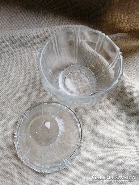 Retro glass sugar bowl