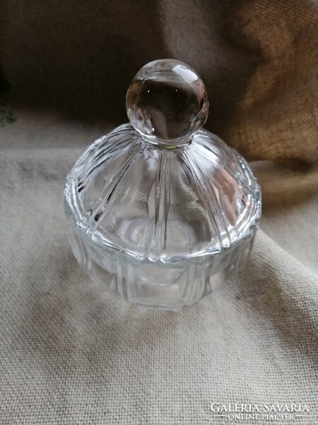 Retro glass sugar bowl