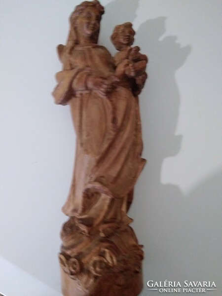 Mary with the Child wooden statue 40 cm