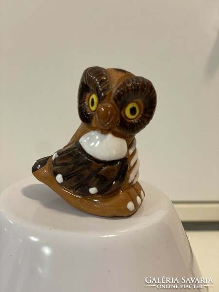 From the owl collection, old marked bj ceramic owl figure ornament small statue 5 cm