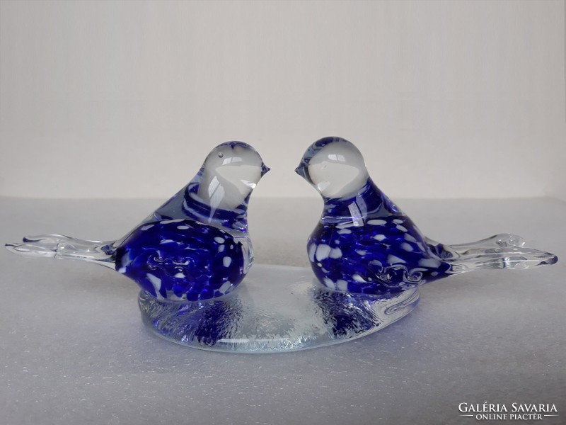 Gyönyörű Muránói  üveg madárka pár