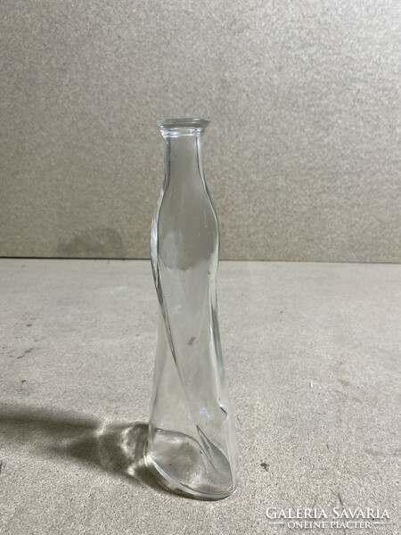 Üveg váza, art deco, 23 x 9  cm-es magasságú szépség.3029