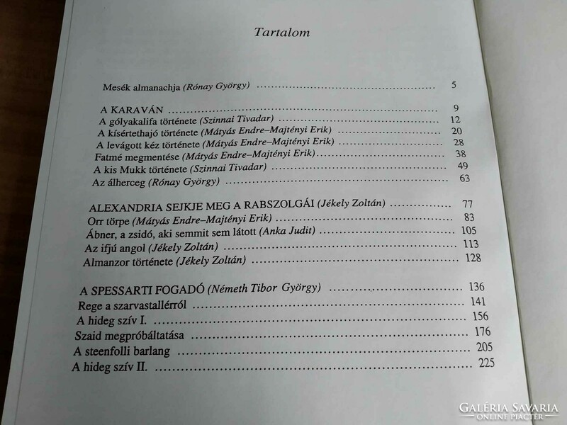 Wilhelm Hauff minden meséje művelt ifjak és leányok részére, mesekönyv, névre szóló beírás, 1996