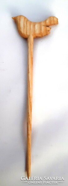 Carved from maple wood with a bird pattern, hairpin, hair ornament