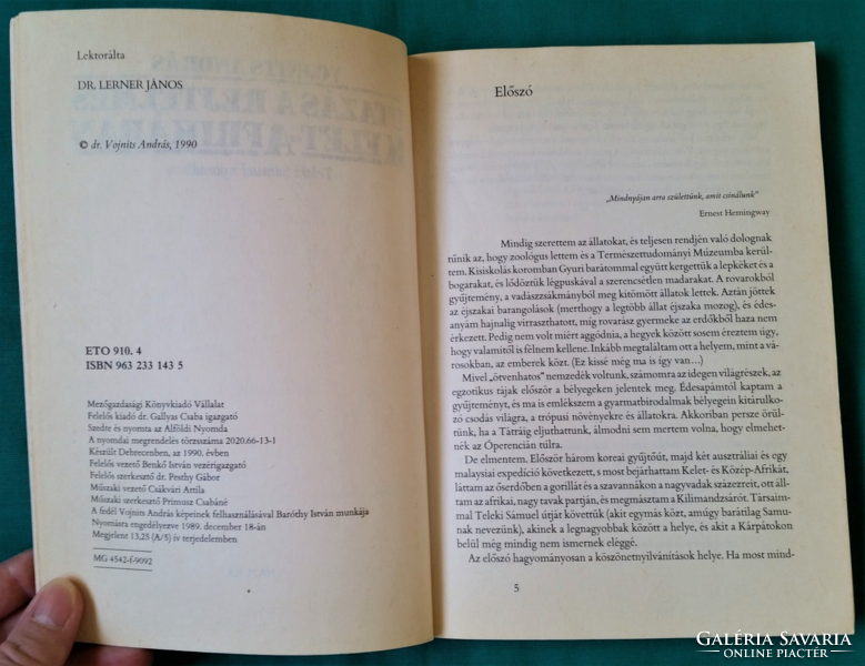 Dr. Vojnits András: Utazás a rejtelmes Kelet-Afrikában - TELEKI SÁMUEL NYOMÁBAN - Útleírás
