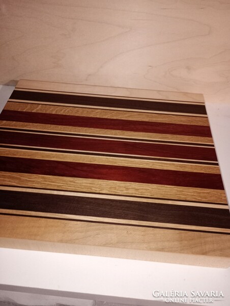 4 Kg African redwood handmade cutting board made of hard wood, unique with special stripes, thick