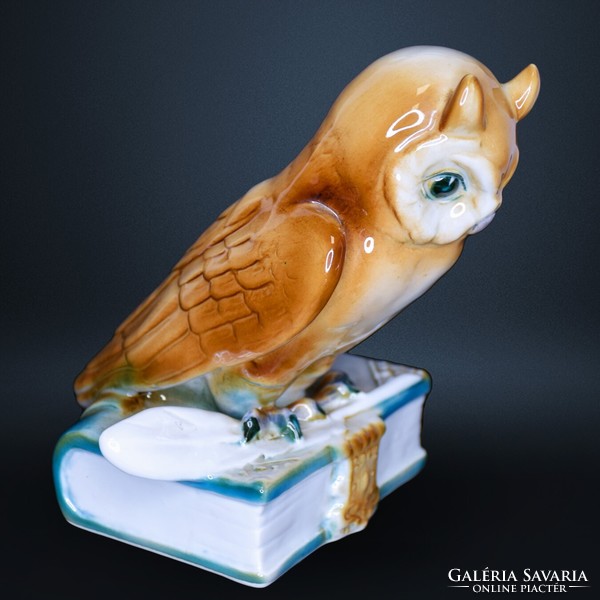 Zsolnay porcelain owl figure