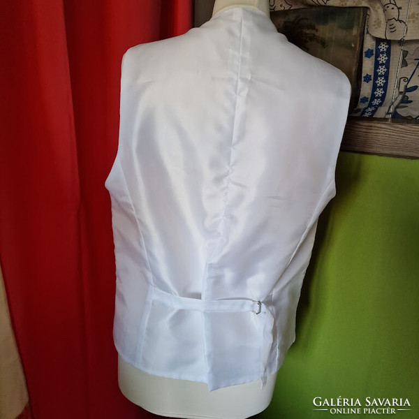 Wedding fme02 - snow white silk casual men's waistcoat 50/l