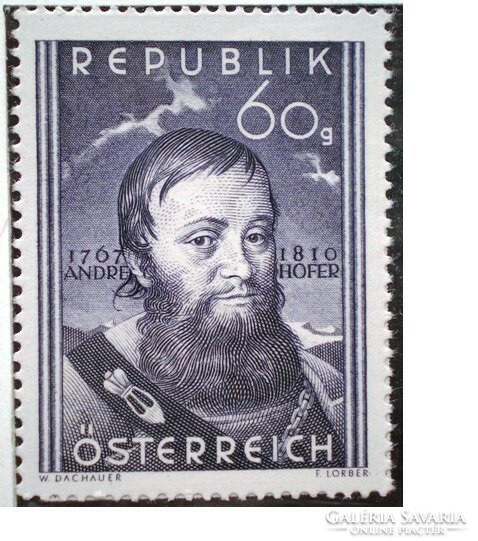 A949 / Austria 1950 andreas hofer stamp postal clerk