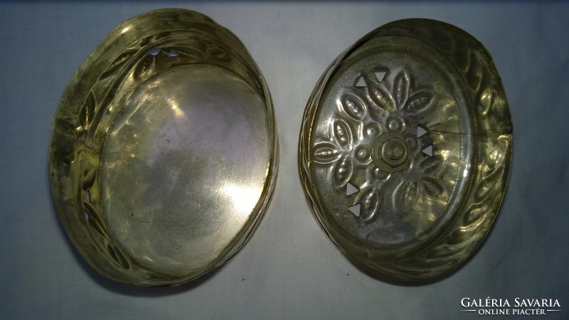 Decorative box, jewelry holder, openwork copper plate