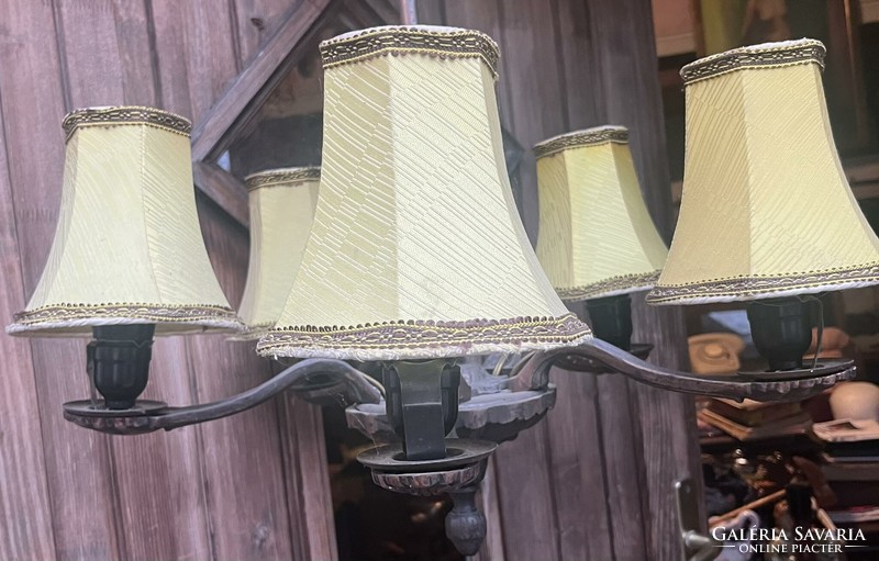 Bronzed cast iron chandelier