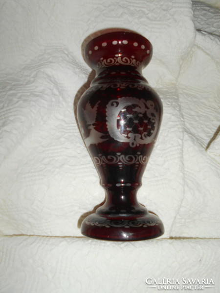 Antique Czech glass vase by Fridrich Egermann