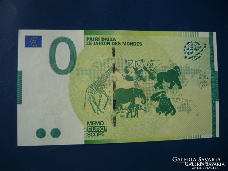 Belgium 0 memo euro monkey gorilla giraffe panda elephant! Rare commemorative paper money! Ouch!