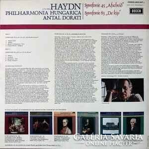 Haydn, Philharmonia Hungarica, Antal Dorati - Symfonie 45 "Afscheid" , Symfonie 83 "De Kip" (LP)