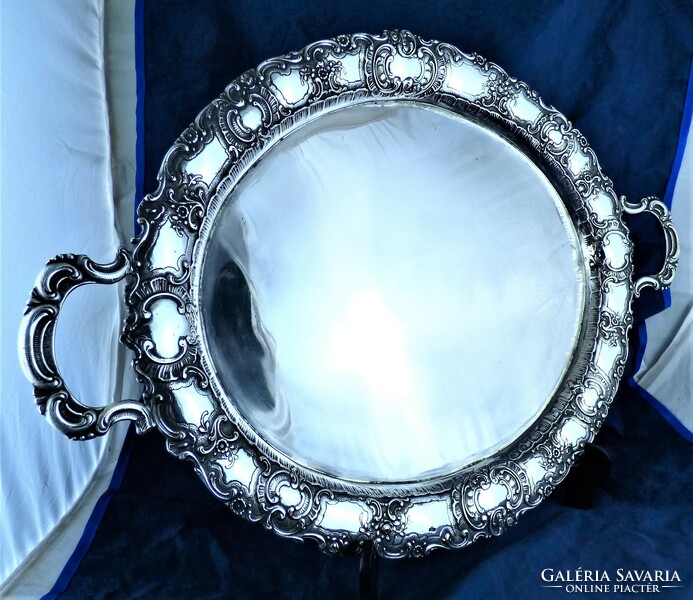 Wonderful antique silver tray, German, ca. 1890!!!