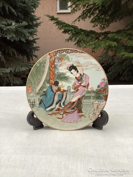 Oriental porcelain small plate 14 cm.