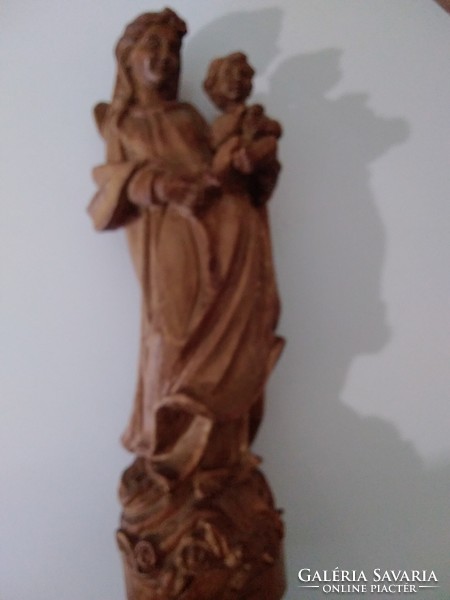 Mária a Gyermekkel fa szobor 40 cm