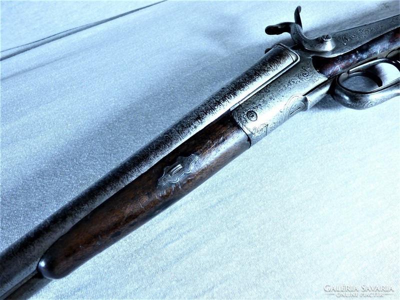 Beautiful, antique, double-barrel lefacheaux rifle, Paris, 1855 - 1870!!!