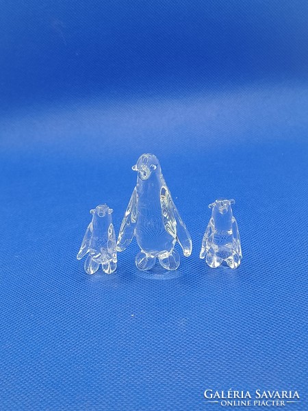 Glass mini penguins