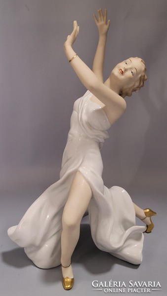 Ritka Wallendorf balerina, táncosnő figura