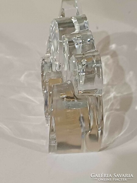 Czech Bohemia 1999-2000 millennium lead crystal table decoration. Paperweight