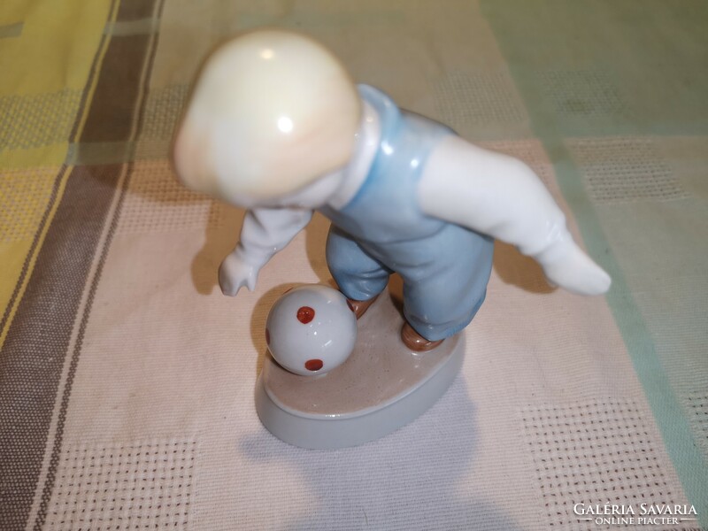 Porcelain toddler with ball zsolnay 1. Manually numbered