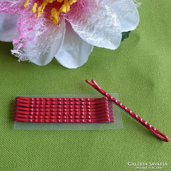 Had70-72 - peach, salmon, red wavy hair clip hairpin
