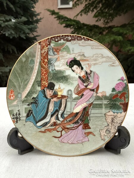 Oriental porcelain small plate 14 cm.