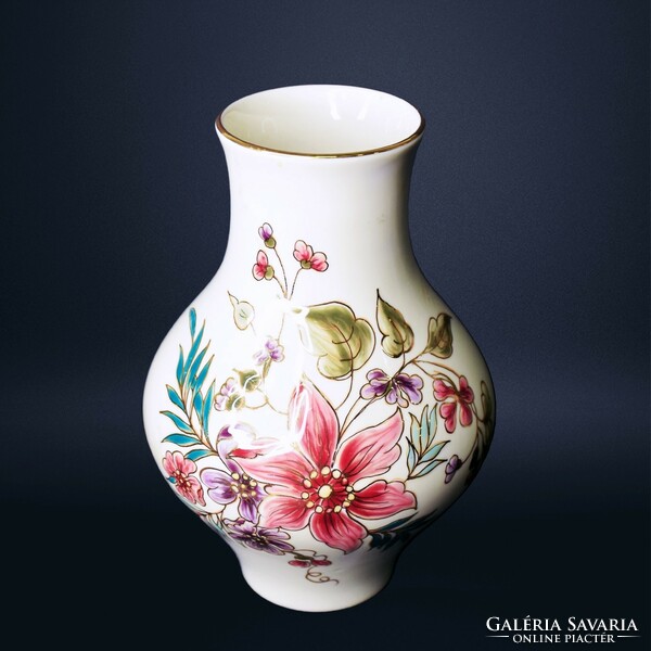 Zsolnay vase with floral pattern