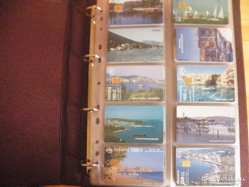 A collection of 240 old, Greek, very nice phone cards, in a large album