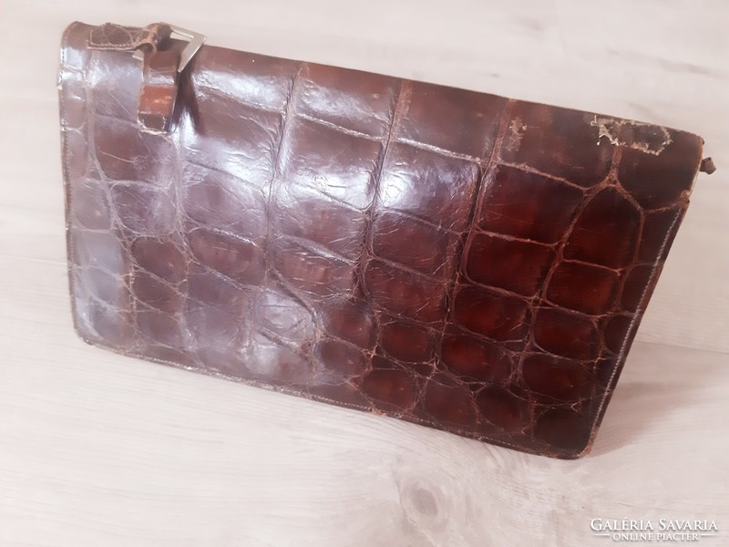 Original crocodile leather women's bag, reticule