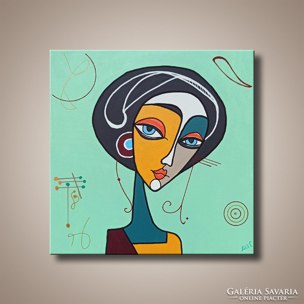 Edit voros: caresse legere - modern cubist icon painting