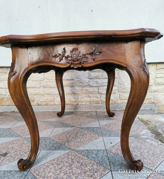 Antique carved Viennese baroque rococo style richly carved table