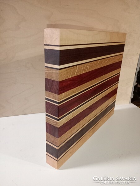 4 Kg African redwood handmade cutting board made of hard wood, unique with special stripes, thick