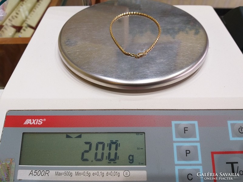 14 Carat gold 2.0g cube bracelet (no.: 24/84.)