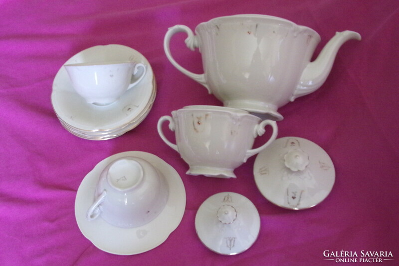 Porcelain incomplete tea set drasche