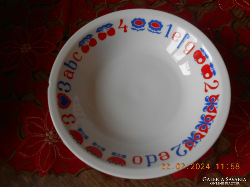 Alföldi alphabet children's deep plate