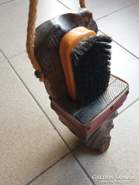 Antique clothes and shoes polishing brush holder for sale.
